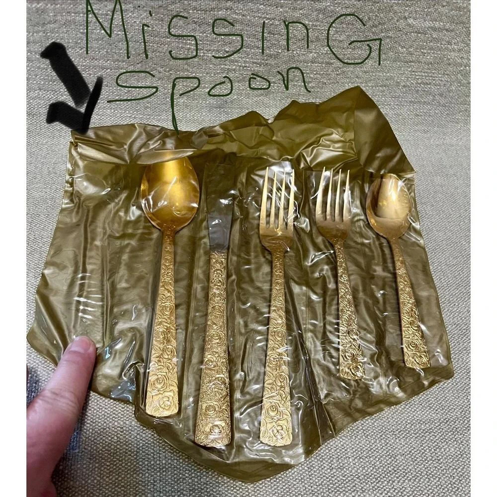 Vtg CELLINI ROMANESQUE Set of 8 Flatware 1 Pc MISSING W/ Butter Sugar Spoon Case